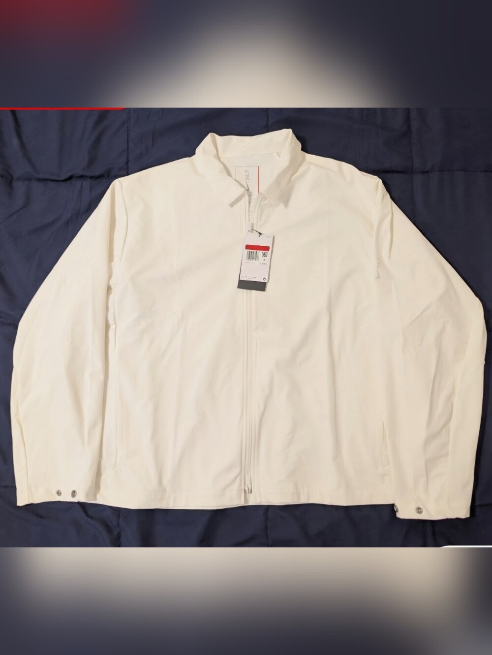 Nike Men's White Lightweight Nike 24.7 PerfectStretch Men's Dri-FIT UV Jacket